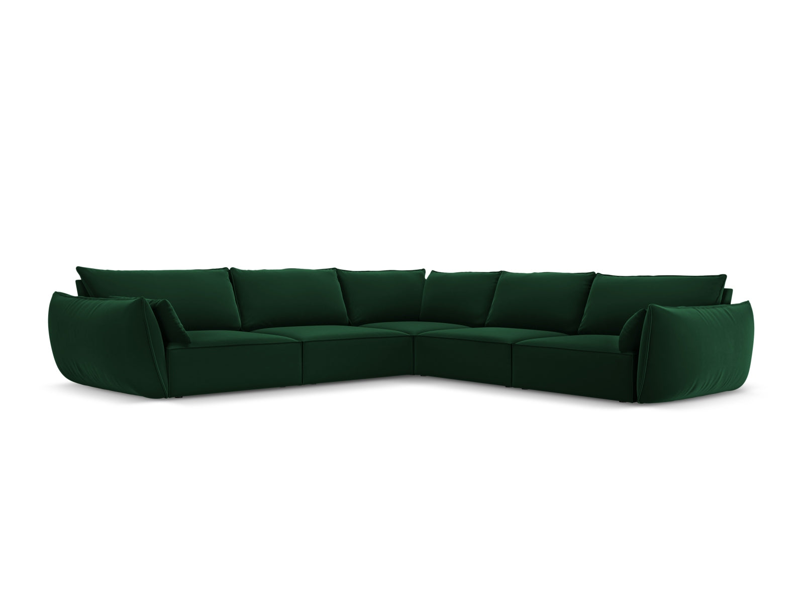Kaelle Velour Symmetrical Ecksofa 7 Sitzer in Bottle Green präsentiert im Onlineshop von KAQTU Design AG. Ecksofa ist von Micadoni