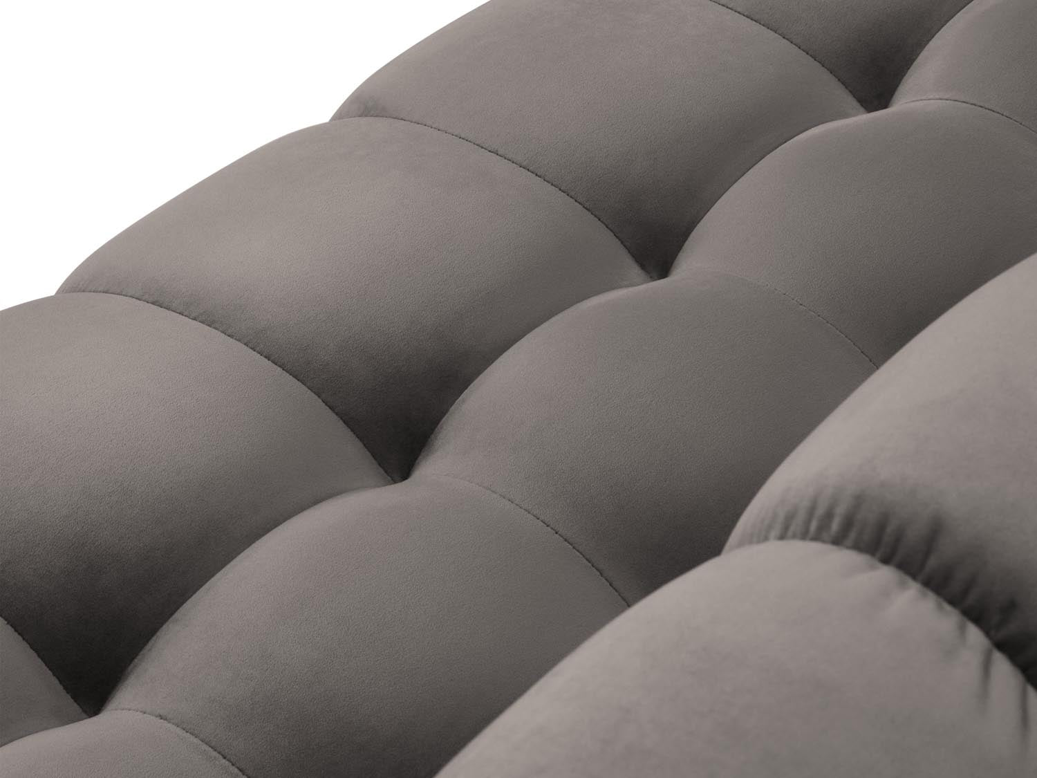 Mamaia Velour Symmetrical Ecksofa 6 Sitzer in Light Grey/Schwarz präsentiert im Onlineshop von KAQTU Design AG. Ecksofa ist von Micadoni