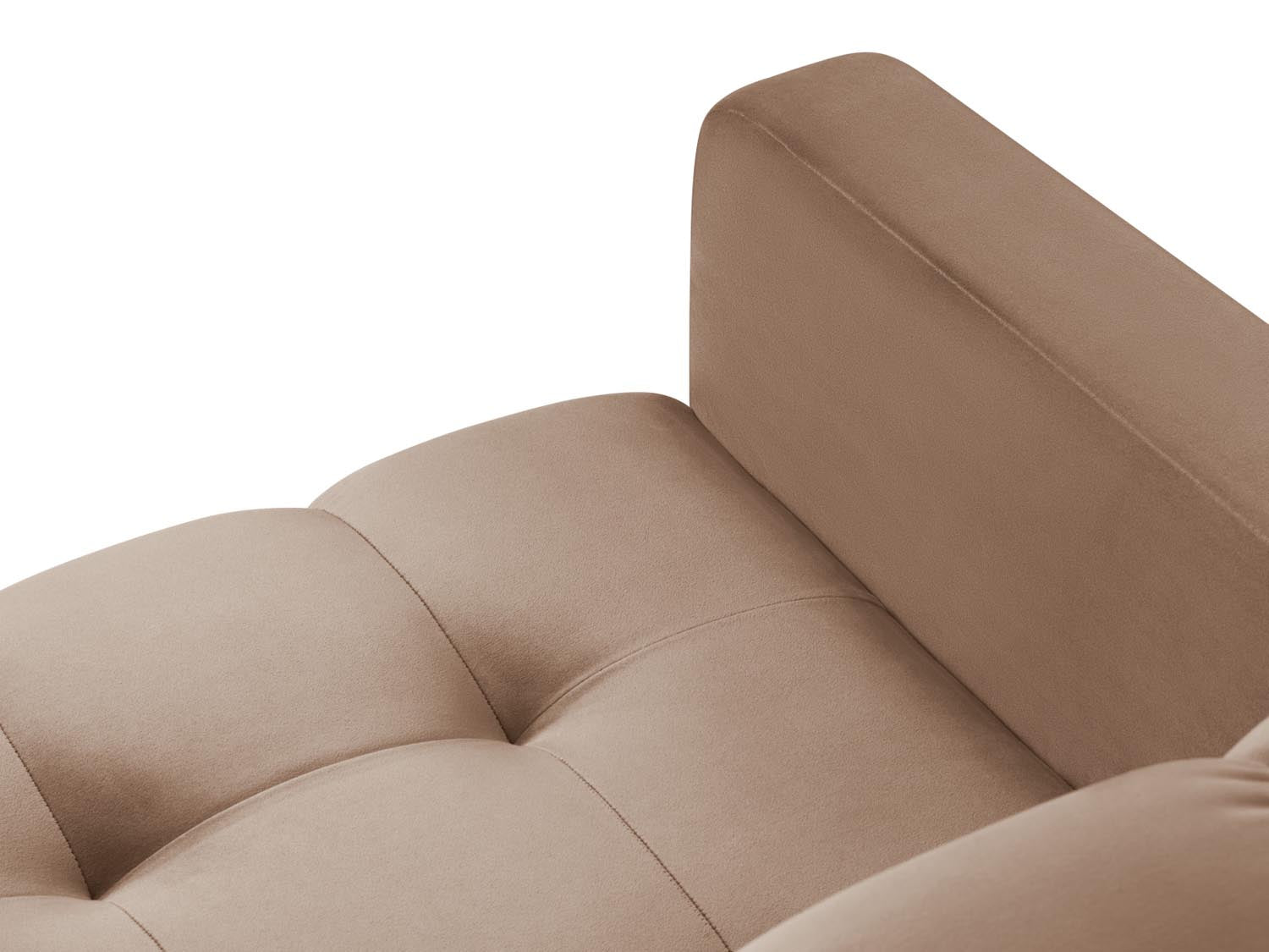 Mamaia Velour Symmetrical Ecksofa 6 Sitzer in Beige/Schwarz präsentiert im Onlineshop von KAQTU Design AG. Ecksofa ist von Micadoni