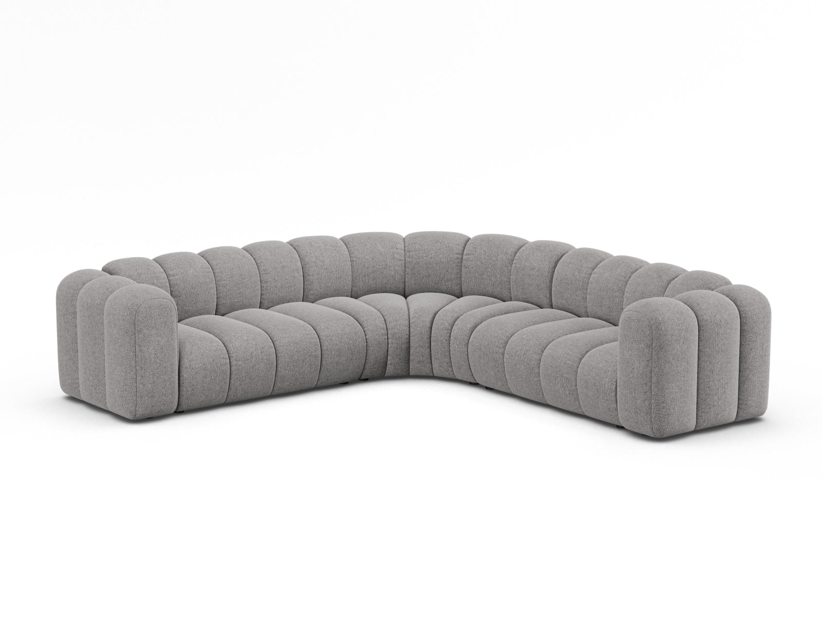 Elegantes Lupine Modular Ecksofa in hellem Grau, ideal für moderne Wohnräume, präsentiert von Micadoni.