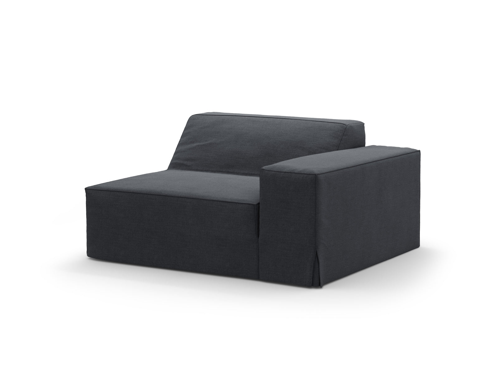 Stylischer Bezug für das rechte Modul des Jodie Sofas in modernen Grautönen, ideal für ein zeitgemäßes Wohnambiente. Hochwertige Verarbeitung von Micadoni.