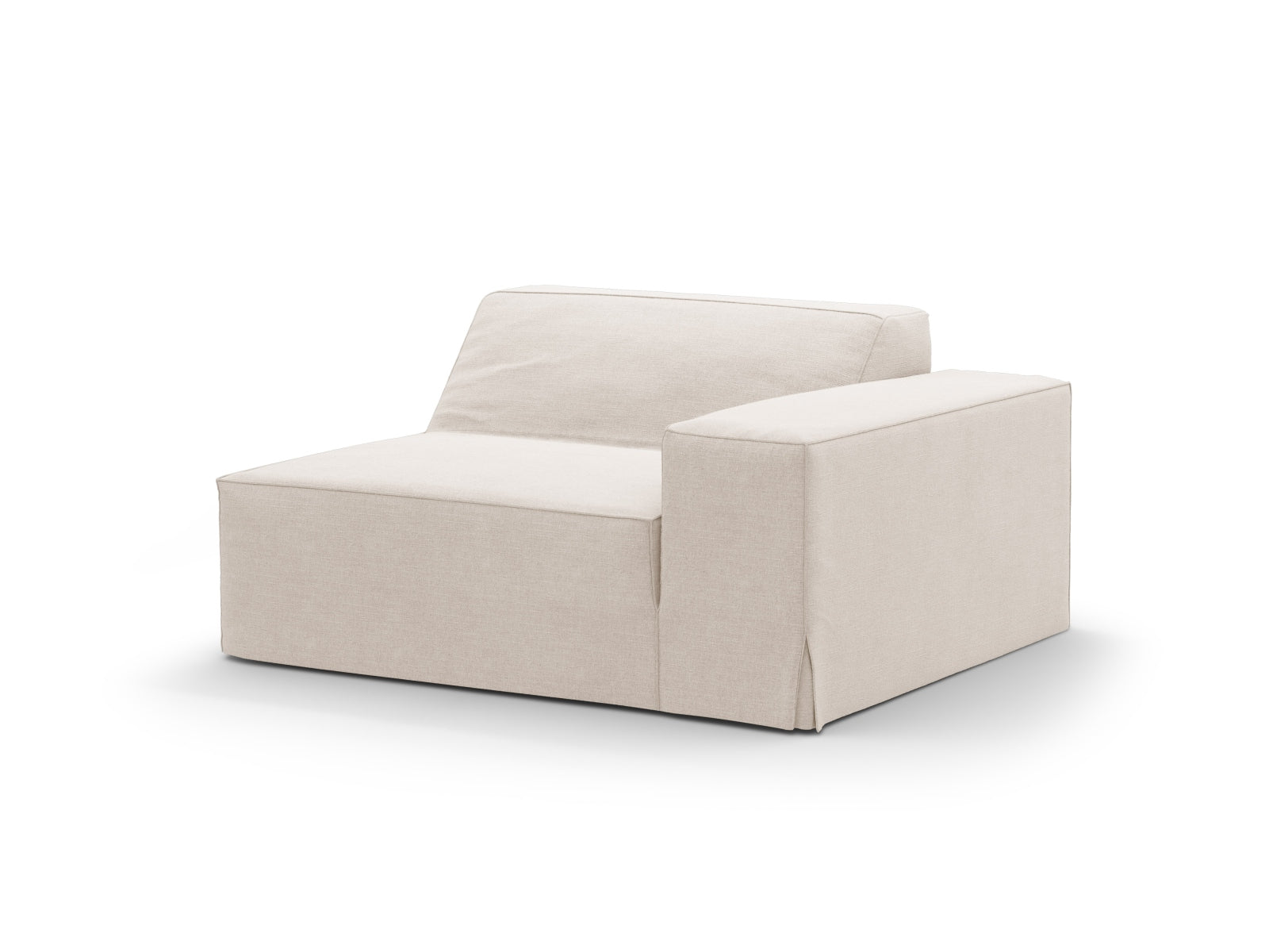 Beige Sofa-Bezug für das rechte Modul des Jodie Sofas von Micadoni, ideal für moderne und flexible Wohnräume.