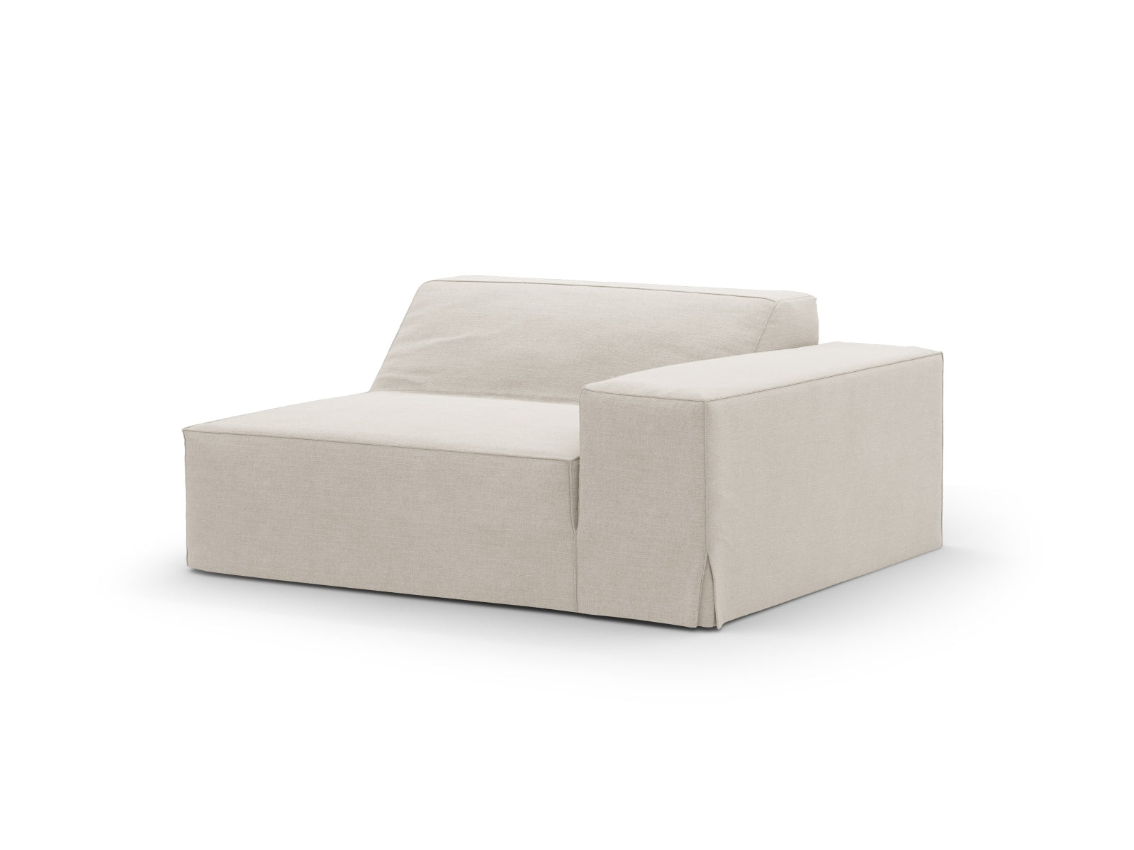 Bezug Modul rechts Jodie in Natural-LINS präsentiert im Onlineshop von KAQTU Design AG. Modulares Sofa ist von Micadoni