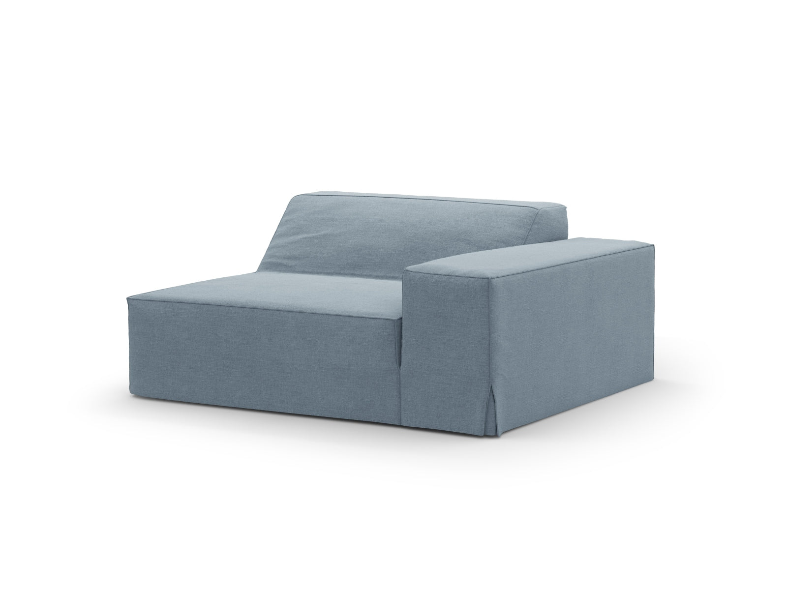 Bezug Modul rechts Jodie in Muted Blue-LINS präsentiert im Onlineshop von KAQTU Design AG. Modulares Sofa ist von Micadoni