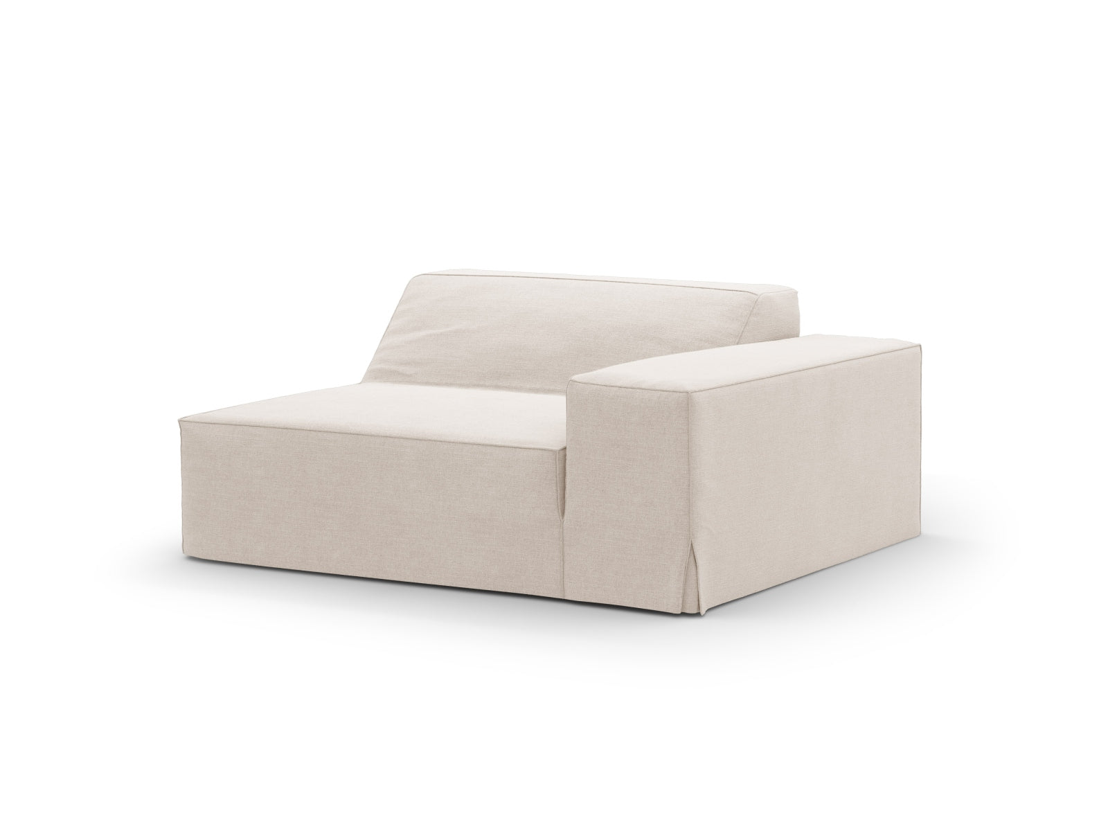 Bezug Modul rechts Jodie in Beige-LINS präsentiert im Onlineshop von KAQTU Design AG. Modulares Sofa ist von Micadoni
