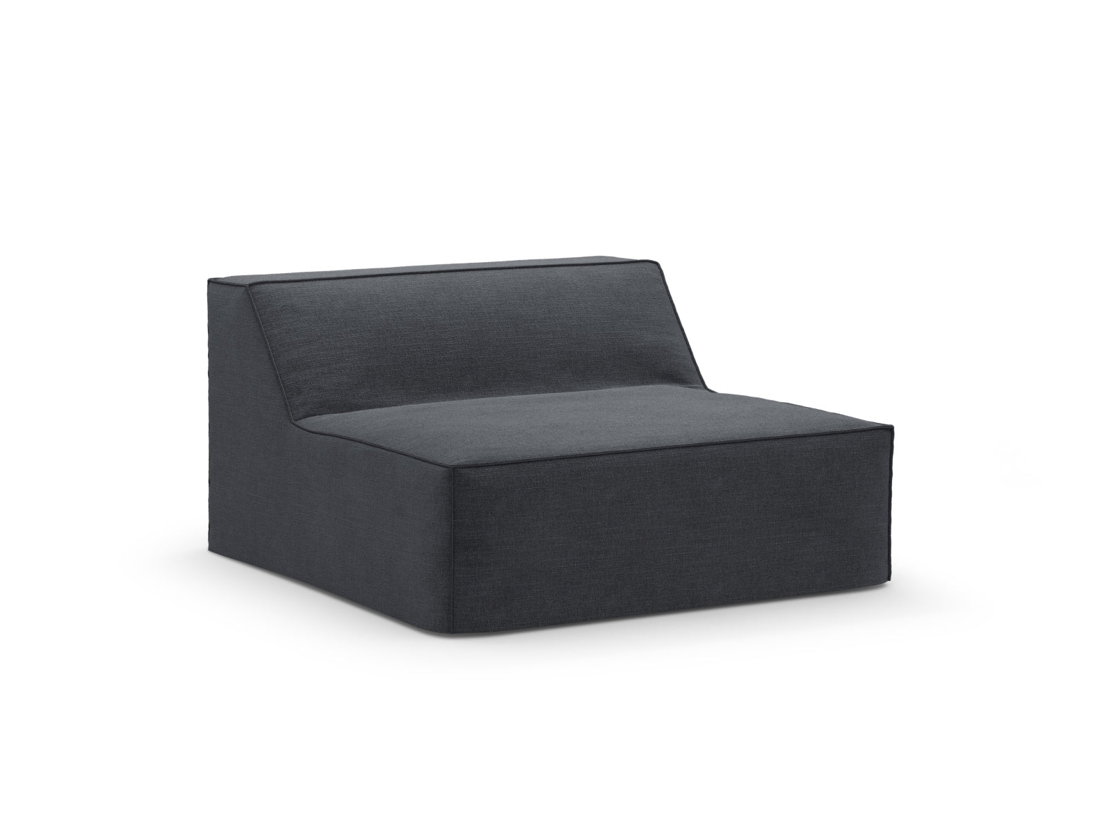 Elegantes Jodie Modul Armless Cover in modernen Grautönen, ideal zur Anpassung und Erweiterung Ihrer Sofalandschaft von Micadoni.