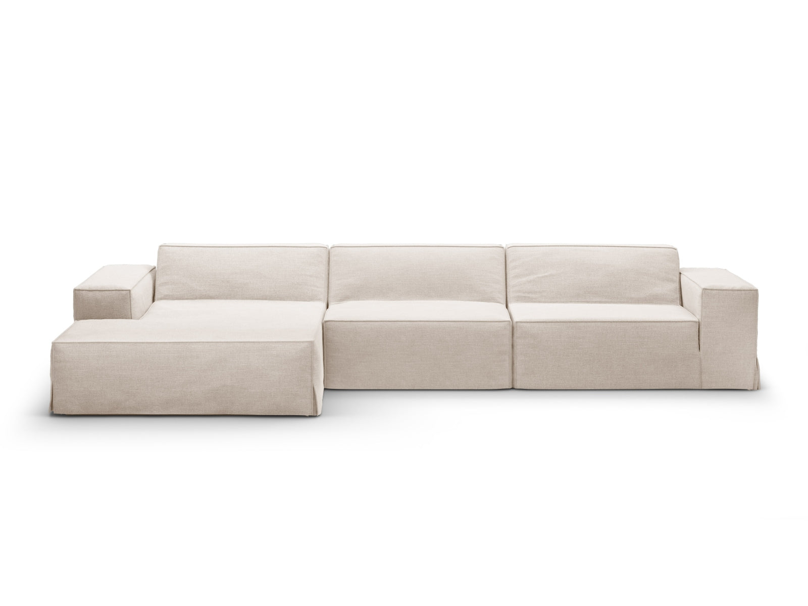 Jodie Cover für Ecksofa links in Beige-LINS präsentiert im Onlineshop von KAQTU Design AG. Ecksofa links ist von Micadoni