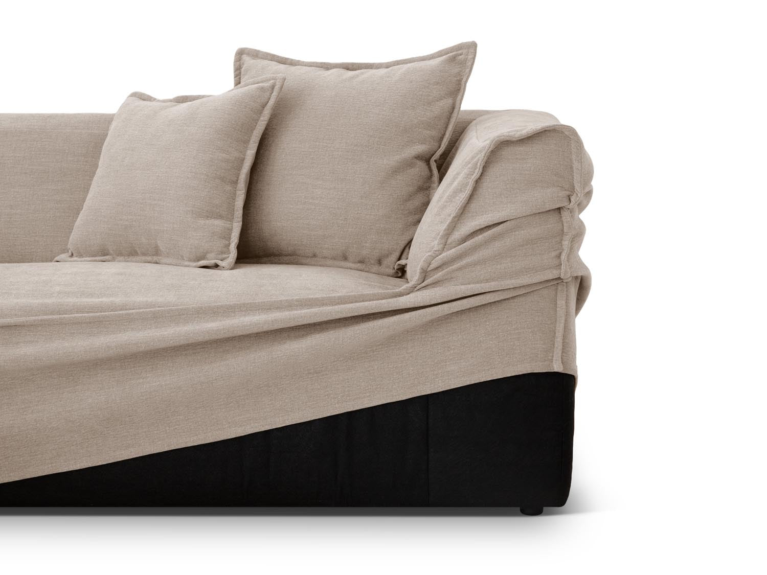Milton Cover für Ecksofa links  in Sand präsentiert im Onlineshop von KAQTU Design AG. Ecksofa links ist von Micadoni