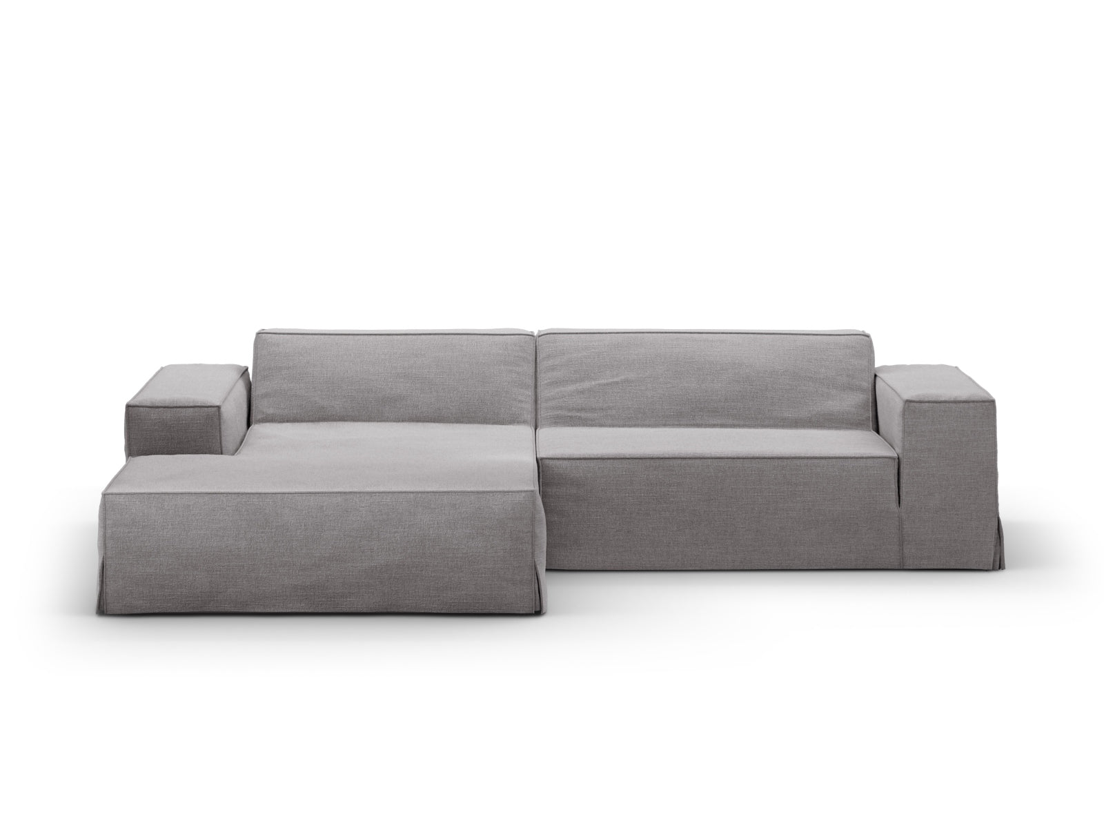 Elegantes Jodie Cover für linksseitiges Ecksofa in Warm Grey von Micadoni, ideal für einladende und stilvolle Wohnräume.