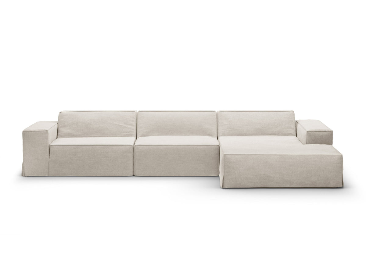 Bezug für Eckmodul rechts Jodie in Natural-LINS präsentiert im Onlineshop von KAQTU Design AG. Sofa-Zubehör ist von Micadoni