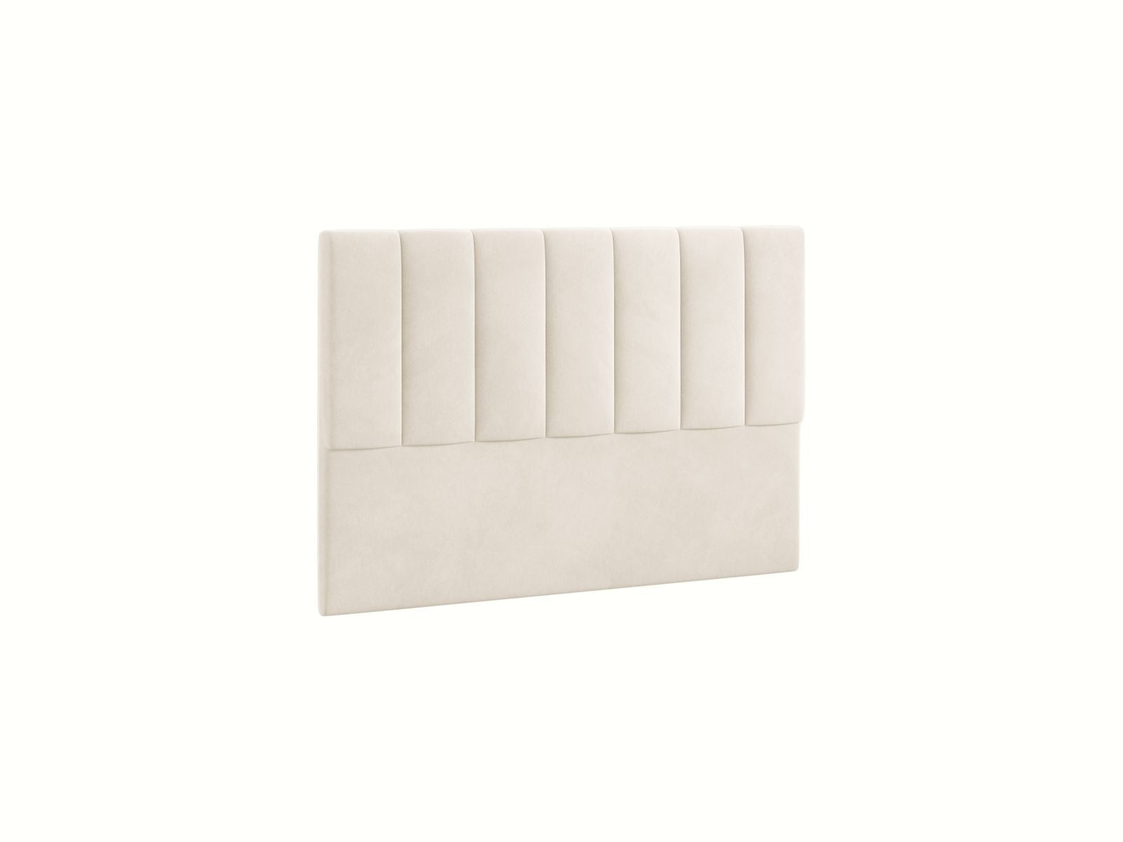 Elegantes Kopfteil Marl in 140 cm Breite aus Ivory-Magic Velvet, ideal für stilvolle Schlafzimmergestaltung von Micadoni.