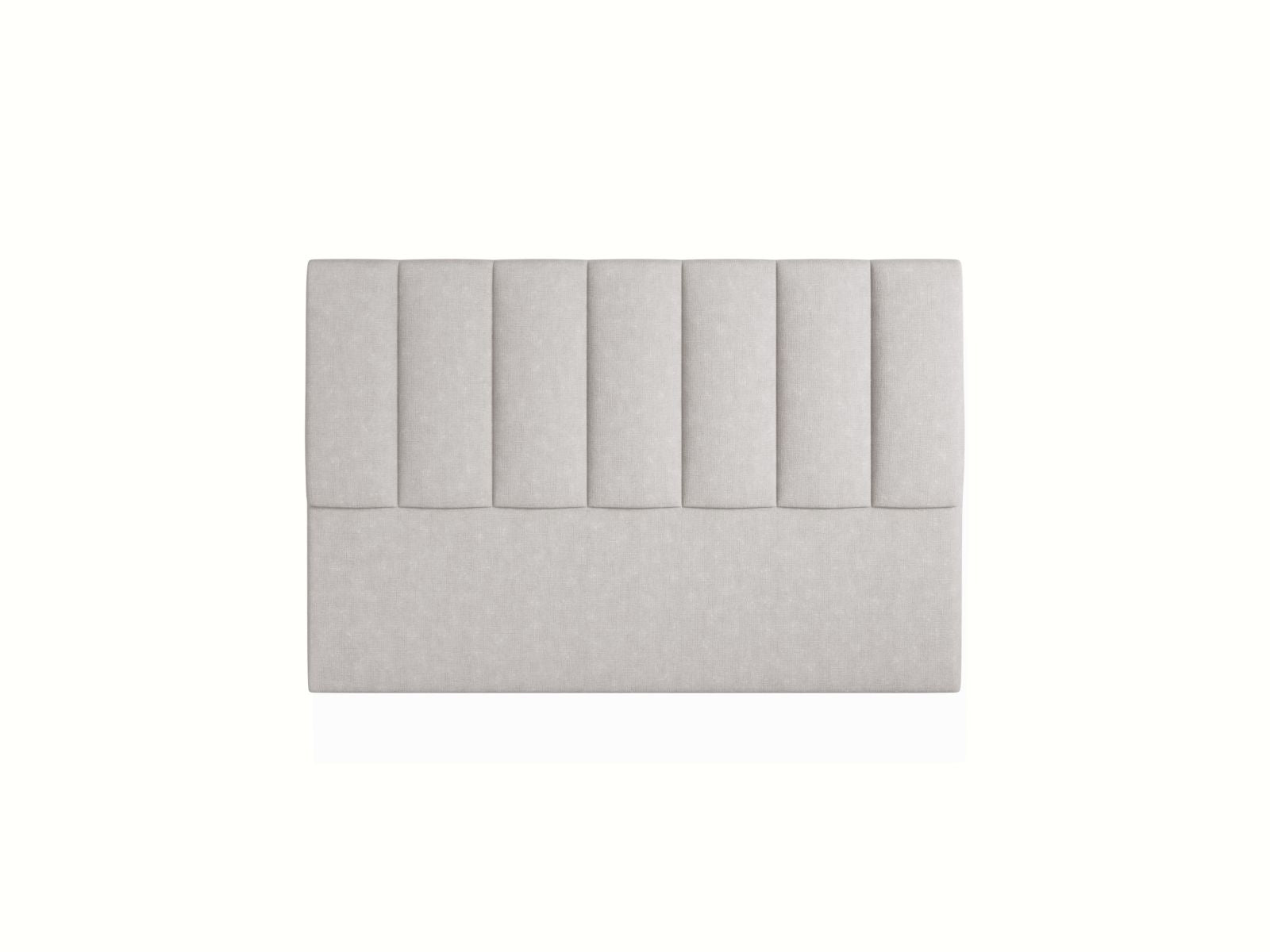 Elegantes Kopfteil Marl in sanftem Hellgrau, 140 cm breit, ideal für ein modernes Schlafzimmer und stilvolle Einrichtungselemente von Micadoni.