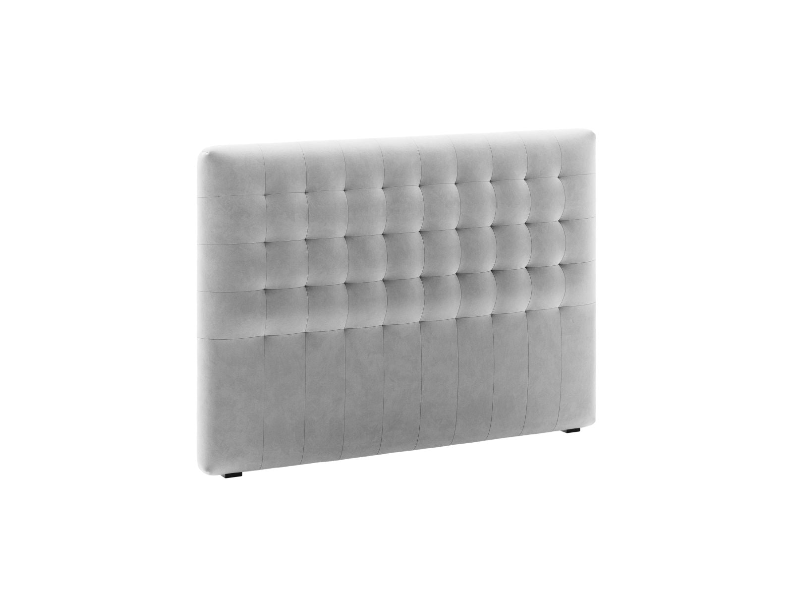 Elegantes Kopfteil Nova in sanftem Hellgrau, 140 cm breit, ideal für stilvolle Schlafzimmergestaltung von Micadoni.
