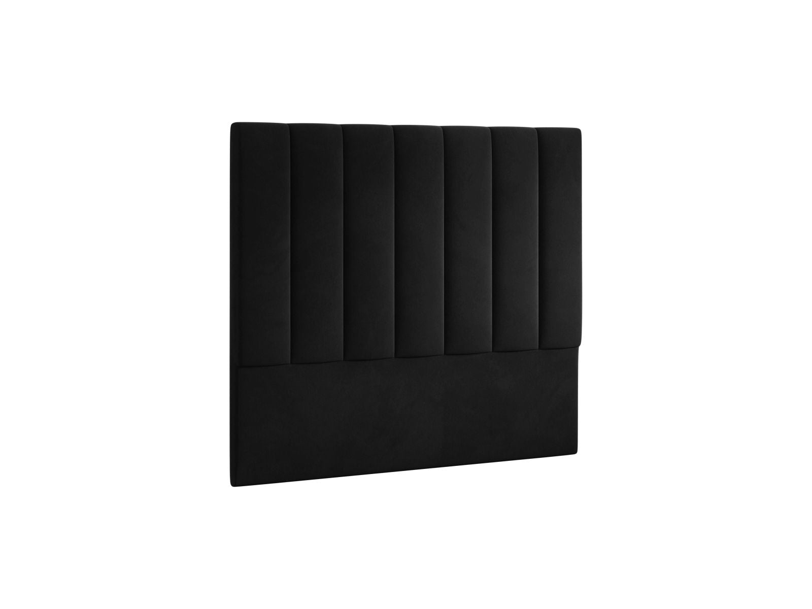 Stilvolles Kopfteil Marl in 140 cm, gefertigt aus hochwertigem Black-Magic Velvet, perfekt für ein elegantes Schlafzimmerambiente.