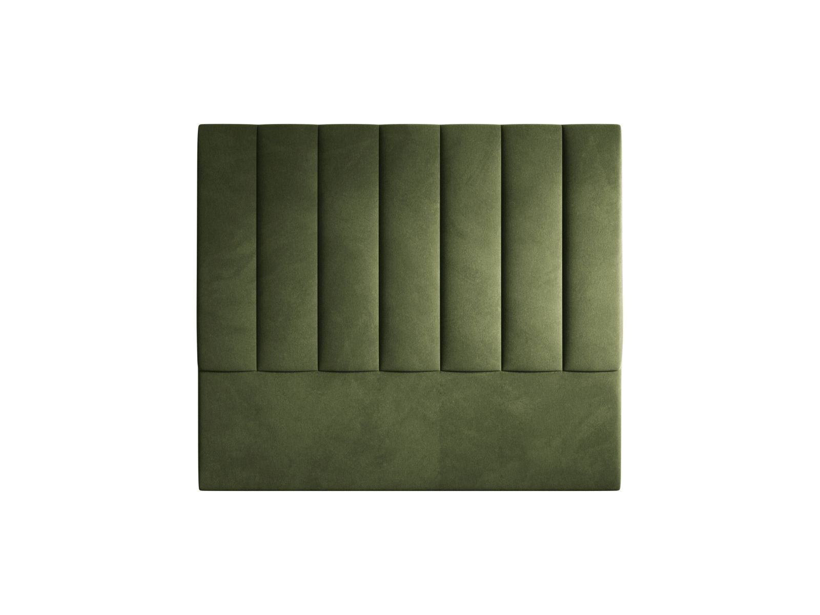 Elegantes Kopfteil Marl in 140 cm Breite, gefertigt aus hochwertigem Magic Velvet in angesagtem Army Green, ideal für stilvolle Schlafzimmer.