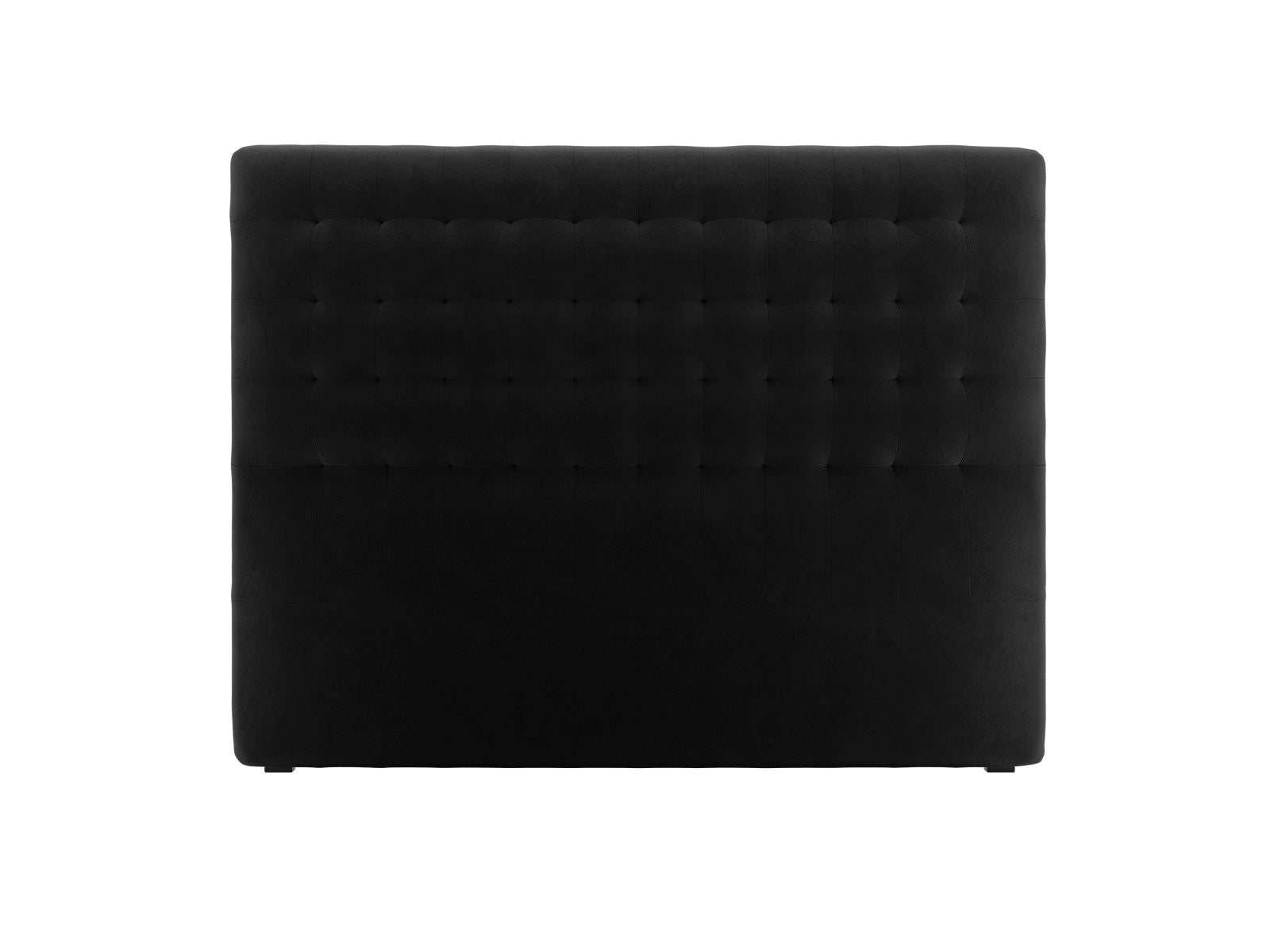 Elegantes schwarzes Kopfteil Nova mit 160 cm Breite, ideal für moderne Schlafzimmer und geschmackvolle Inneneinrichtungen.