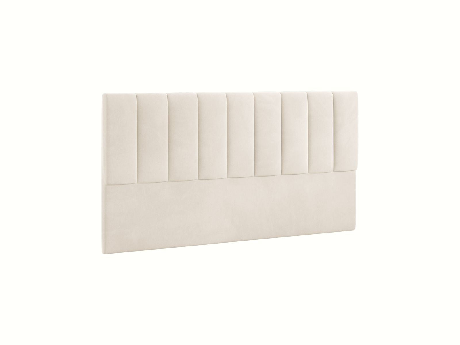 Elegantes Kopfteil Marl in 180 cm Breite aus Ivory-Magic Velvet, ideal für stilvolle Schlafzimmergestaltung.