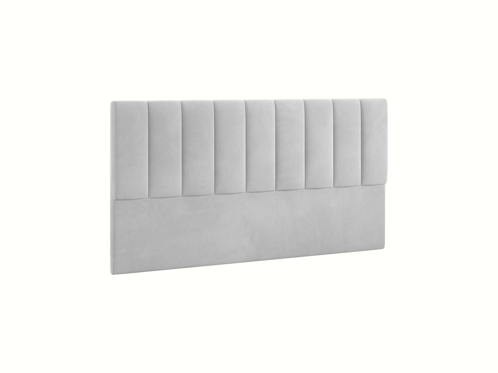 Elegantes Kopfteil Marl in 180 cm Breite, gefertigt aus hochwertigem Light Grey-Magic Velvet, ideal für stilvolle Schlafzimmergestaltung.