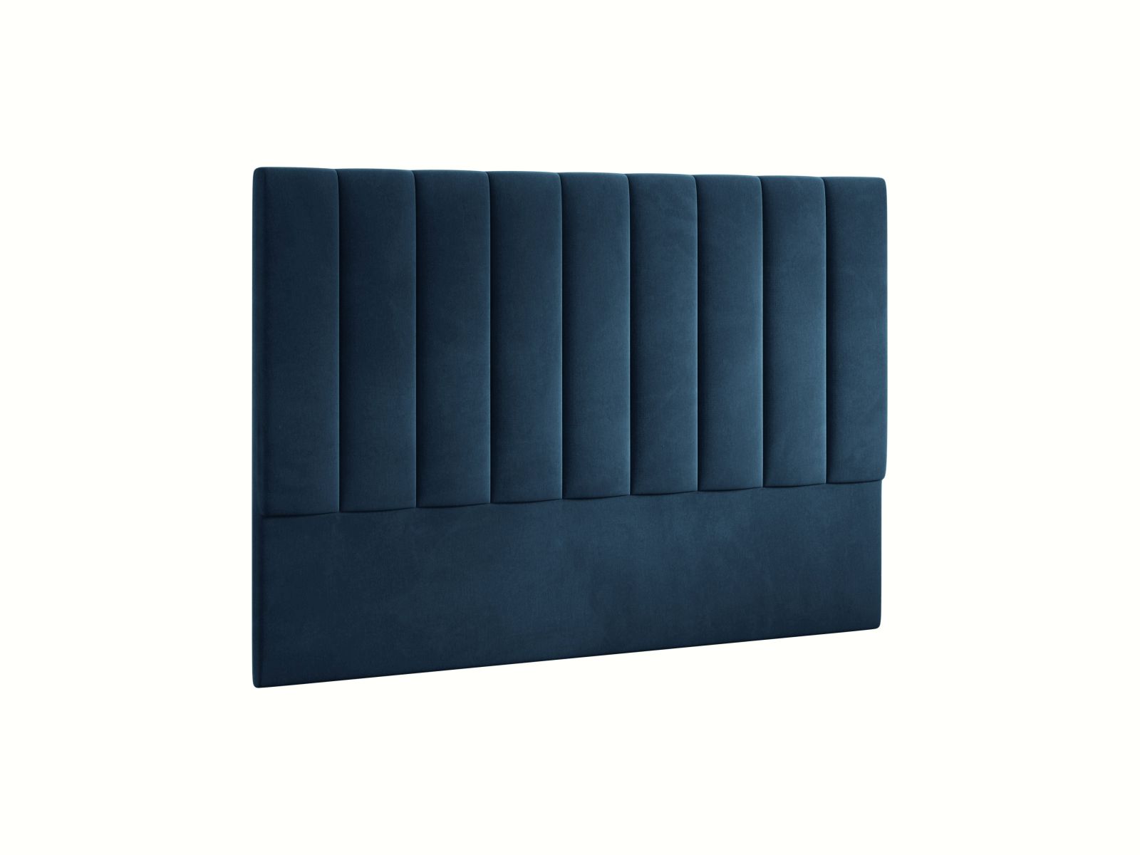 Stilvolles Kopfteil Marl in 180 cm, aus luxuriösem Magic Velvet in tiefem Marineblau, perfekt für eine elegante Schlafzimmeratmosphäre.