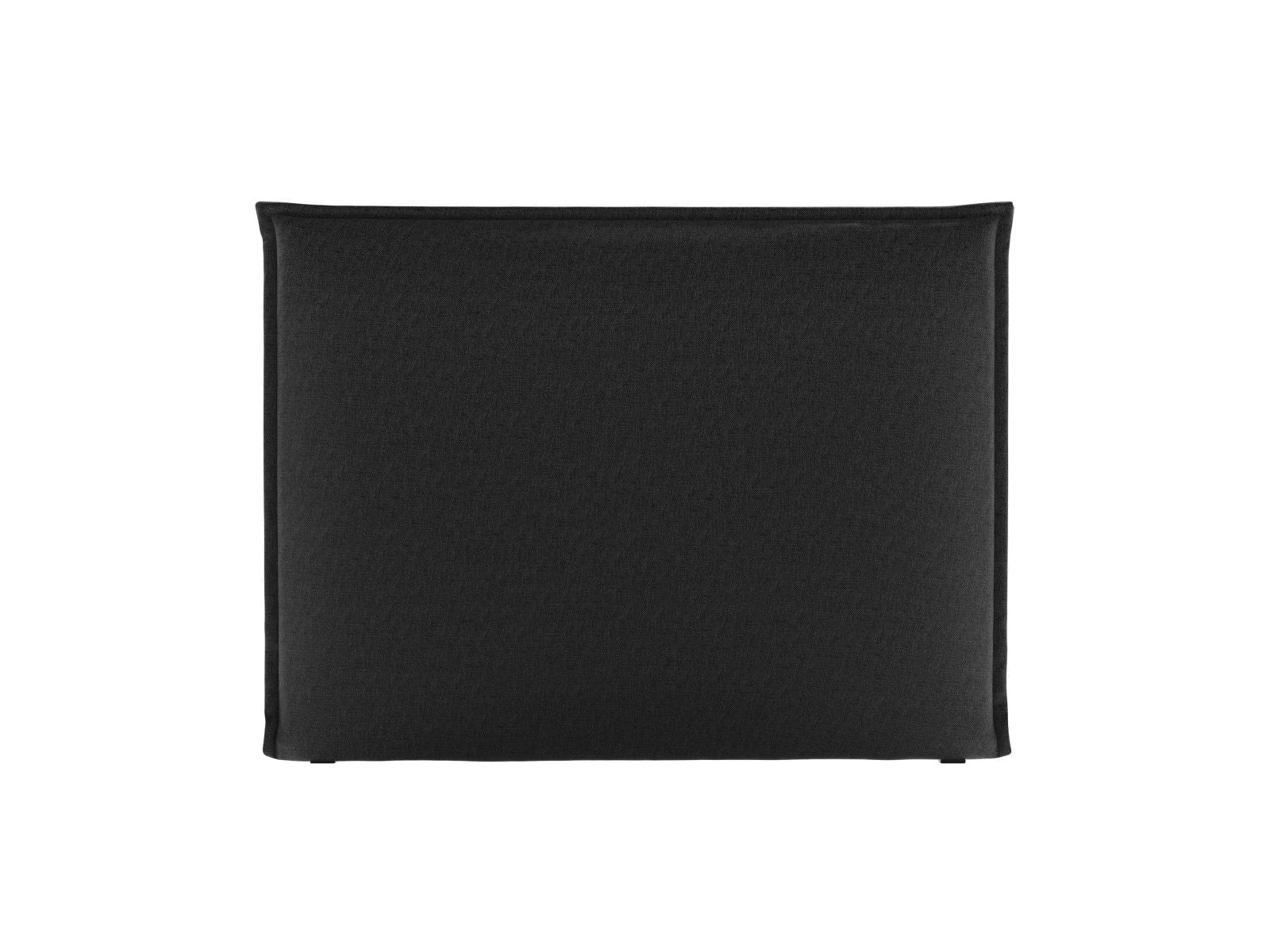 Elegantes schwarzes Kopfteil Monica mit 180 cm Breite, ideal für moderne Schlafzimmer und geschmackvolle Inneneinrichtung.