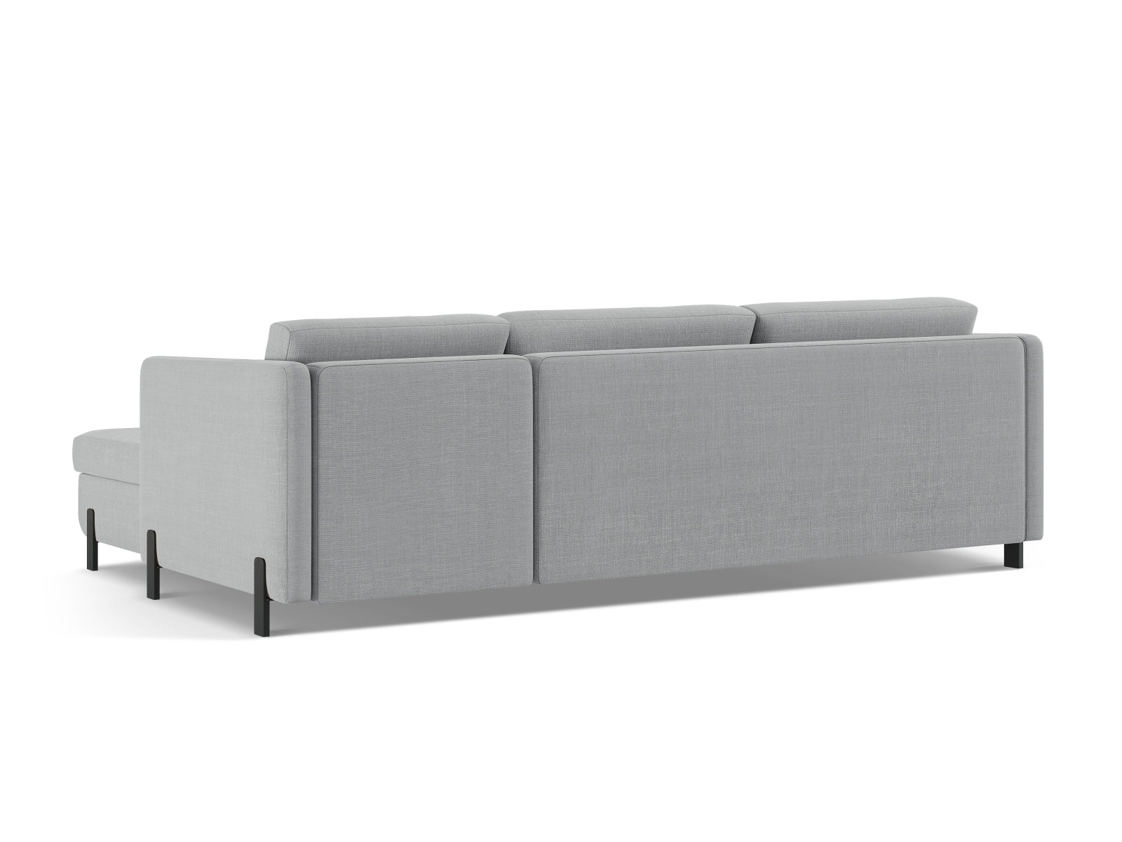Stylisches, hellgraues 5-Sitzer Ecksofa von Micadoni, linksseitig, mit komfortabler Schlaffunktion und cleverem Stauraum für optimale Raumnutzung.