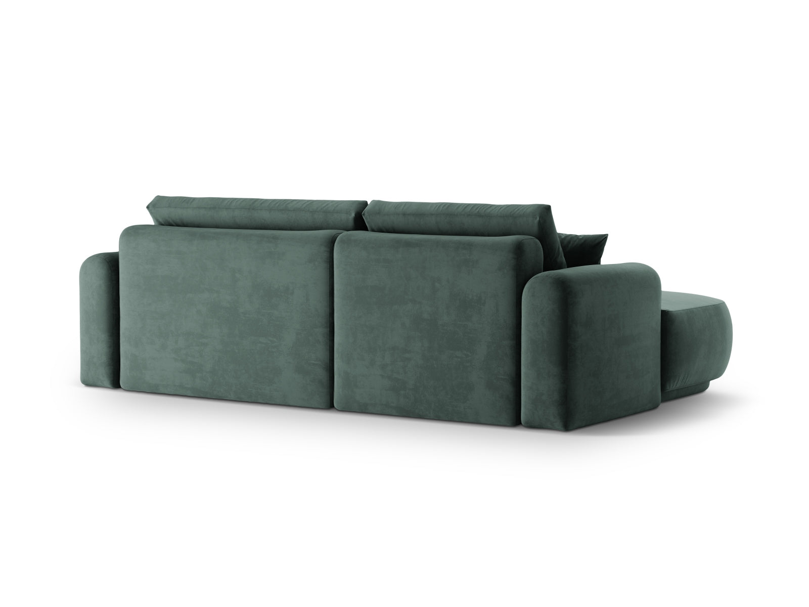 Erleben Sie das stilvolle Ella Velour Ecksofa links von Micadoni. Dieses 5-Sitzer Sofa vereint Schlaffunktion und praktischen Stauraum für maximalen Komfort.