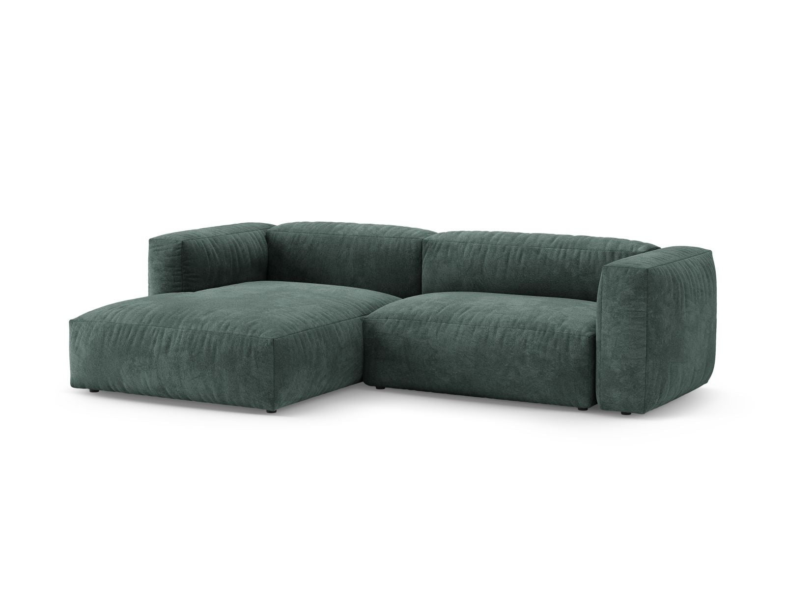 Elegantes 4-Sitzer Ecksofa Martina in Petrol-Vogue mit praktischer Schlaffunktion, ideal für stilvolle Wohnräume.