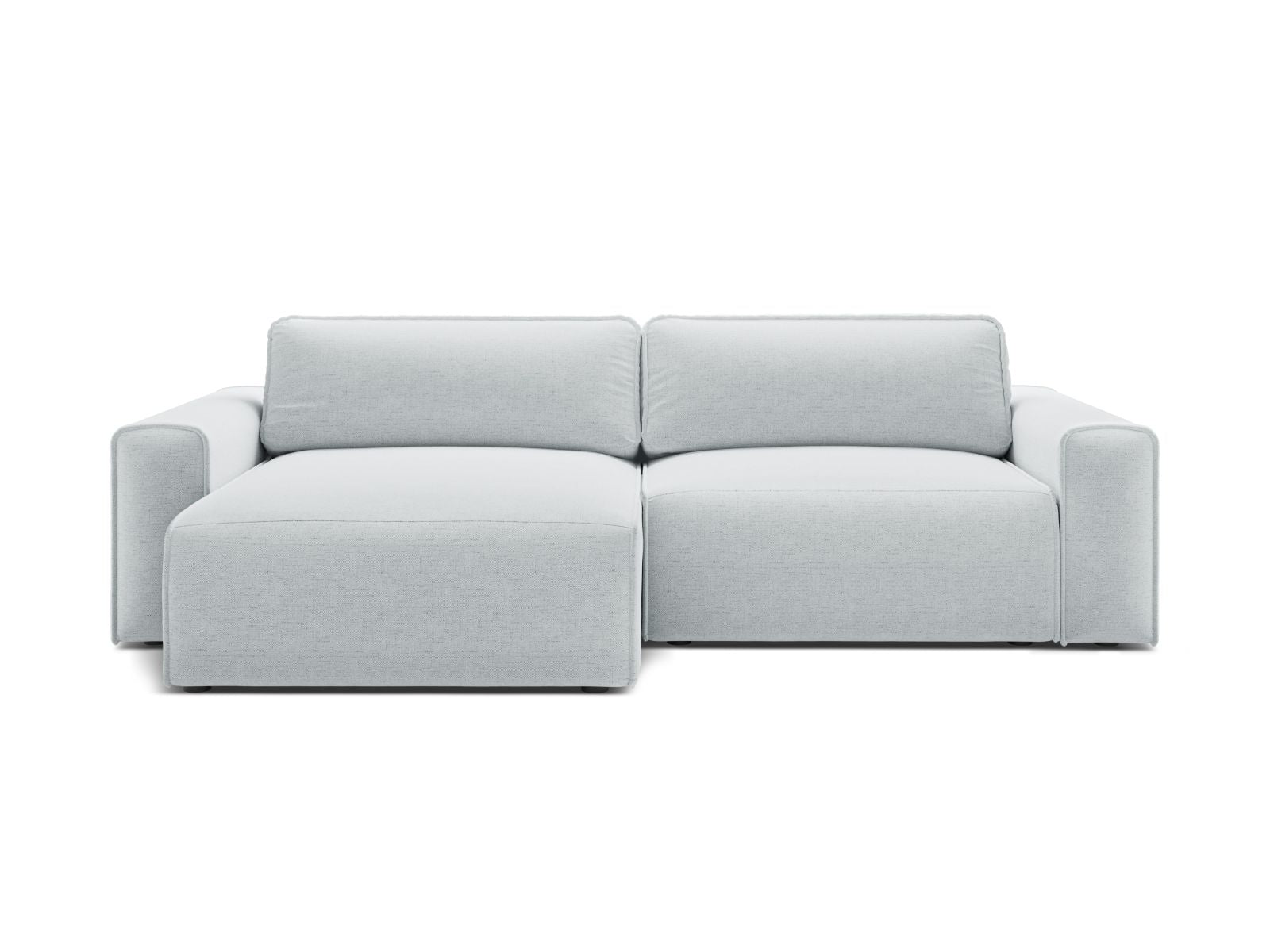 3-Sitzer Ecksofa Victor mit Schlaffunktion und Stauraum, links in Light Grey-Moly präsentiert im Onlineshop von KAQTU Design AG. Bettsofa links ist von Micadoni