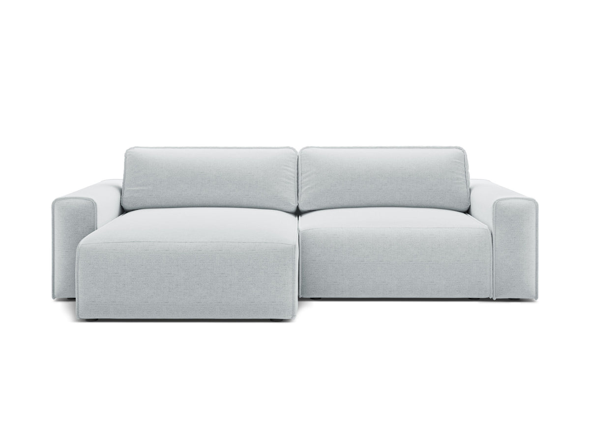 3-Sitzer Ecksofa Victor mit Schlaffunktion und Stauraum, links in Light Grey-Moly präsentiert im Onlineshop von KAQTU Design AG. Bettsofa links ist von Micadoni