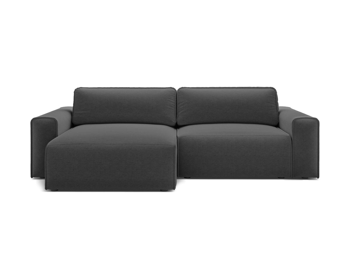 3-Sitzer Ecksofa Victor mit Schlaffunktion und Stauraum, links in Anthracite-Moly präsentiert im Onlineshop von KAQTU Design AG. Bettsofa links ist von Micadoni