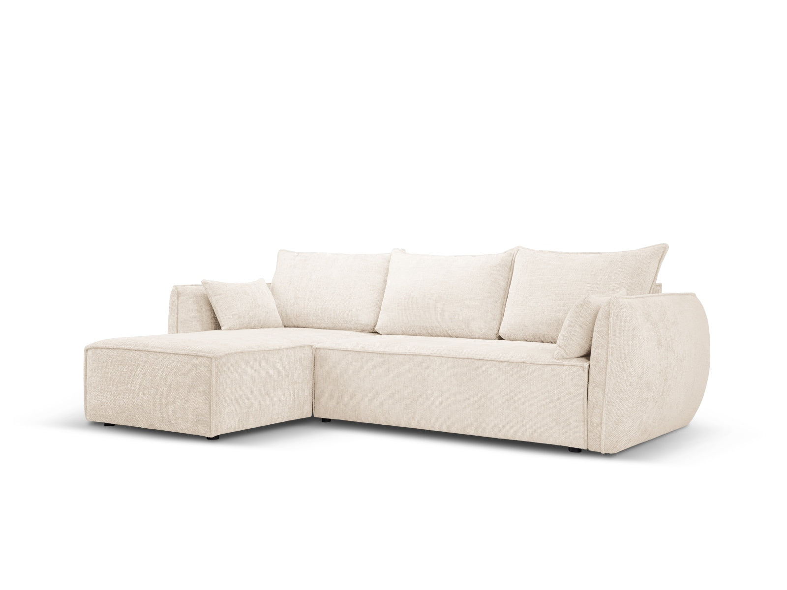 Kaelle Ecksofa links mit Schlaffunktion und Stauraumbox 4 Sitzer in Light Beige präsentiert im Onlineshop von KAQTU Design AG. Ecksofa links ist von Micadoni
