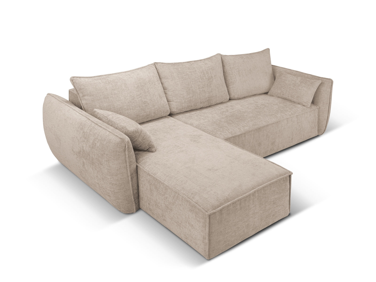 Erleben Sie das Kaelle Ecksofa links von Micadoni – ein elegantes 4-Sitzer Sofa mit praktischer Schlaffunktion und Stauraum für Ihr Zuhause.