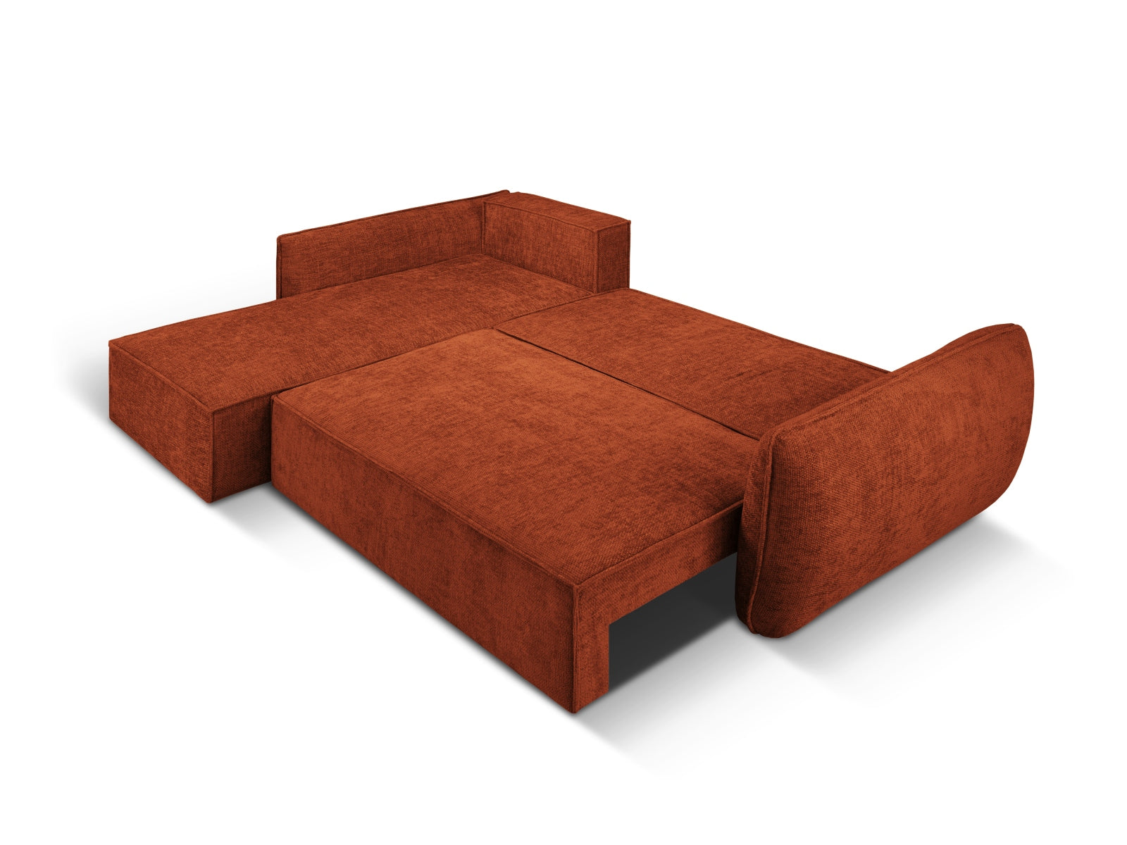 Erleben Sie das Kaelle Ecksofa links von Micadoni – ein stilvolles 4-Sitzer Sofa mit praktischer Schlaffunktion und integriertem Stauraum für mehr Ordnung.