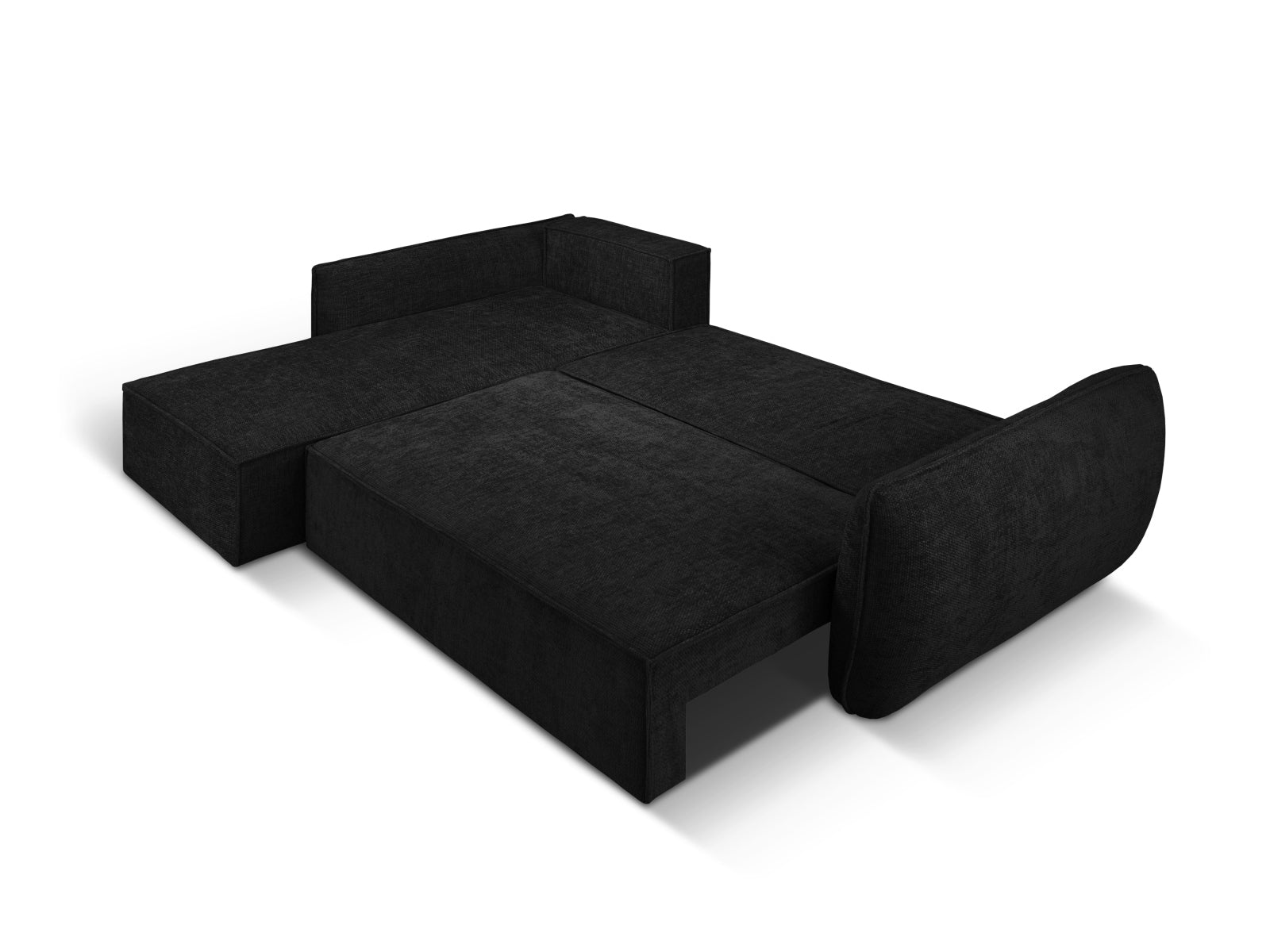 Erleben Sie das Kaelle Ecksofa links von Micadoni – ein elegantes 4-Sitzer Sofa mit cleverer Schlaffunktion und Stauraum für Ihr Wohnzimmer.