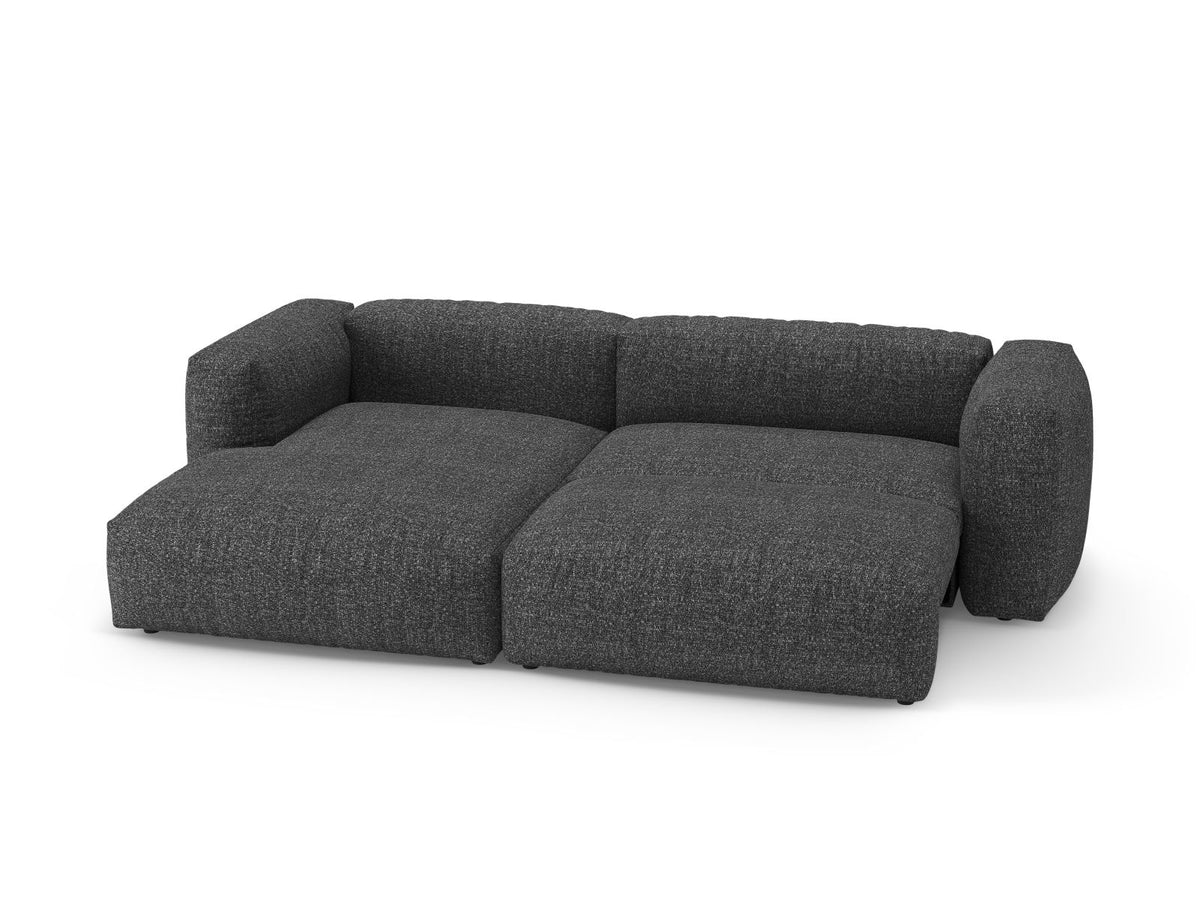 4-Sitzer Ecksofa links mit Schlaffunktion und Stauraum Martina in Anthracite-Monet präsentiert im Onlineshop von KAQTU Design AG. Bettsofa links ist von Micadoni