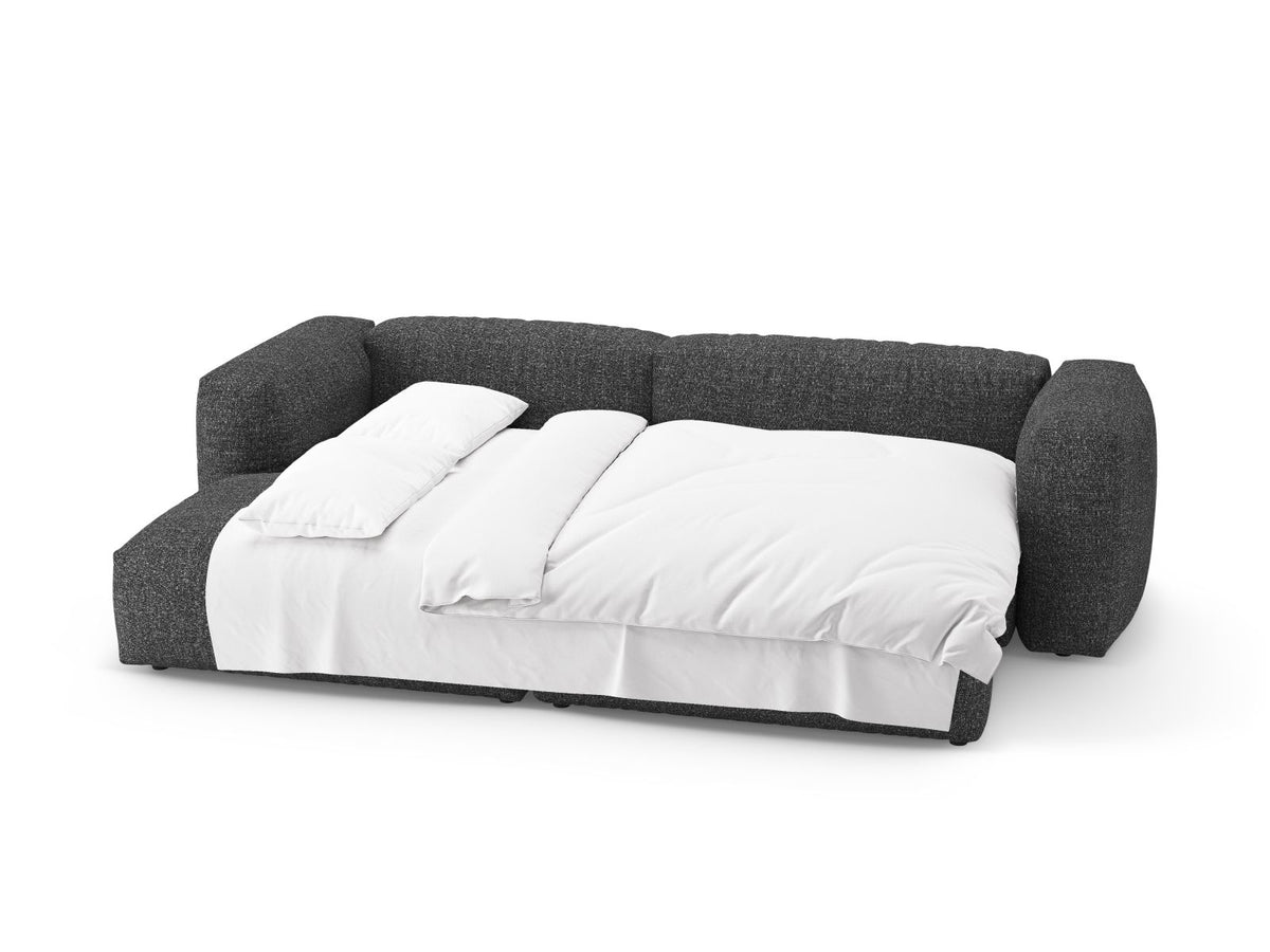 4-Sitzer Ecksofa links mit Schlaffunktion und Stauraum Martina in Anthracite-Monet präsentiert im Onlineshop von KAQTU Design AG. Bettsofa links ist von Micadoni