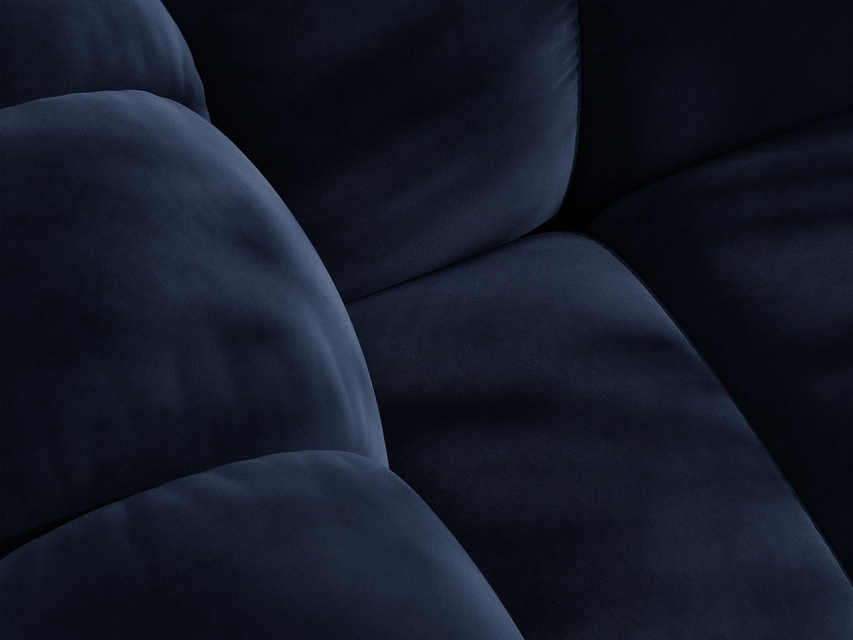 Lupine Ecksofa mit Bettfunktion und Stauraum links, Bezug aus Stoff Eden in Leichtes beige, schwarze Kunststoffbeine, Ecksofa-Form von Micadoni.