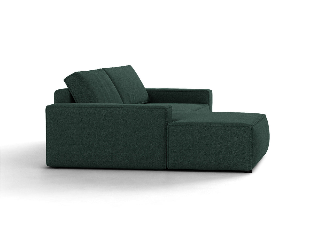 Jodie Ecksofa links mit Schlaffunktion und Stauraumbox 3 Sitzer in Green-Megan präsentiert im Onlineshop von KAQTU Design AG. Bettsofa links ist von Micadoni