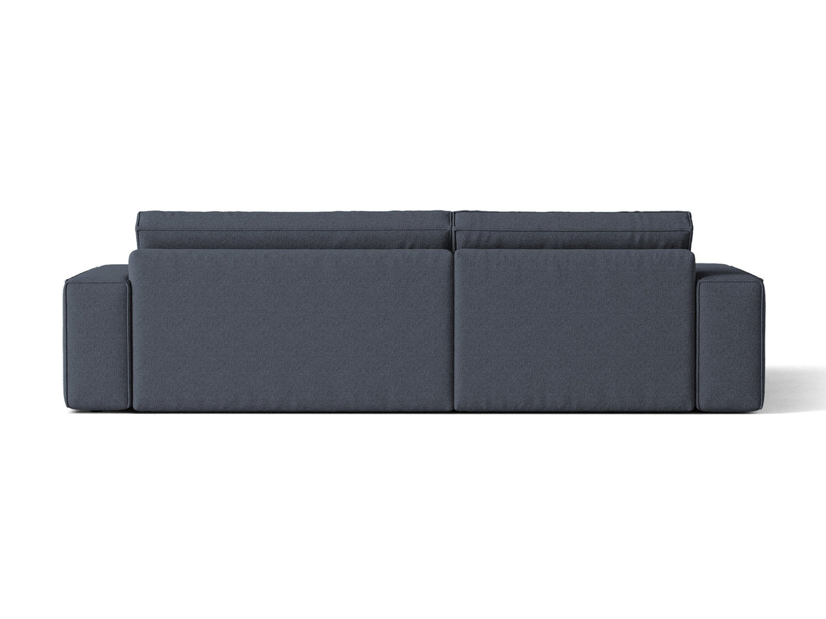 Jodie Ecksofa links mit Schlaffunktion und Stauraumbox 3 Sitzer in Blue-Megan präsentiert im Onlineshop von KAQTU Design AG. Bettsofa links ist von Micadoni
