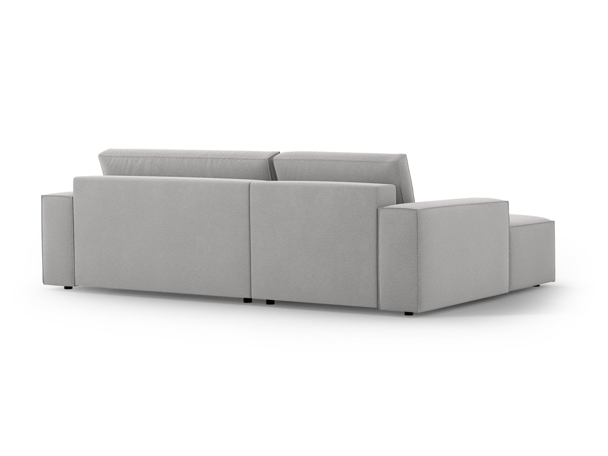 Jodie Ecksofa links mit Schlaffunktion und Stauraumbox 3 Sitzer in Light Grey-Megan präsentiert im Onlineshop von KAQTU Design AG. Bettsofa links ist von Micadoni