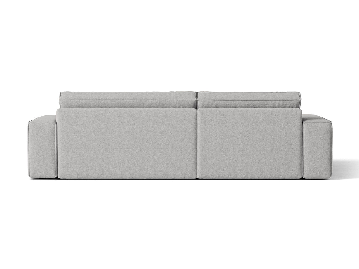 Jodie Ecksofa links mit Schlaffunktion und Stauraumbox 3 Sitzer in Light Grey-Megan präsentiert im Onlineshop von KAQTU Design AG. Bettsofa links ist von Micadoni