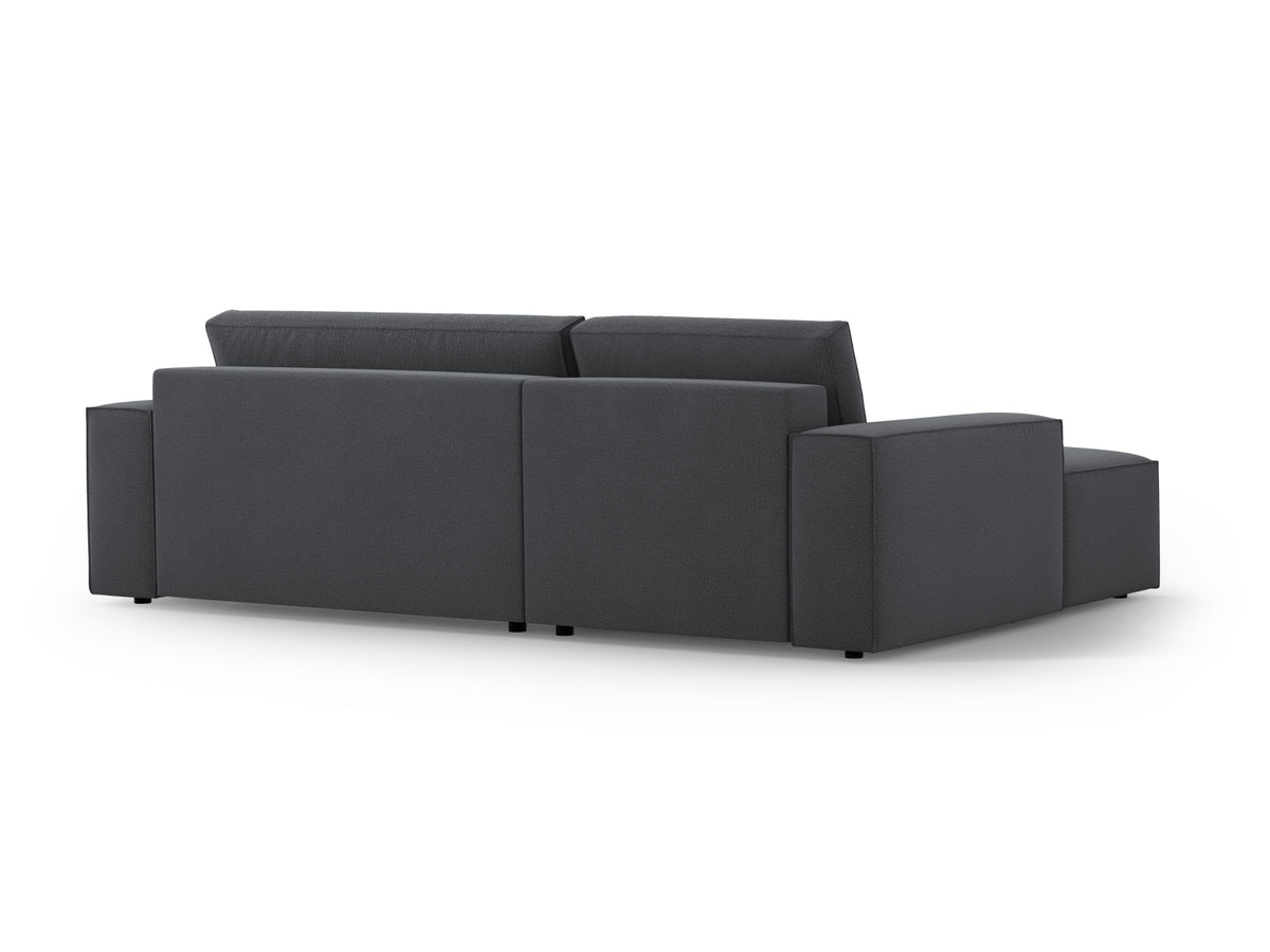 Jodie Ecksofa links mit Schlaffunktion und Stauraumbox 3 Sitzer in Dark Grey-Megan präsentiert im Onlineshop von KAQTU Design AG. Bettsofa links ist von Micadoni