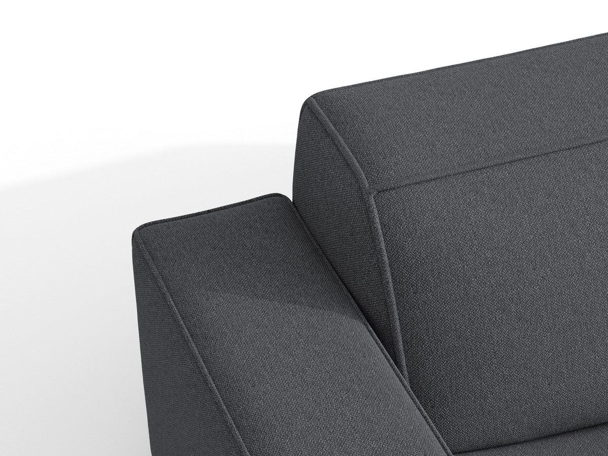 Jodie Ecksofa links mit Schlaffunktion und Stauraumbox 3 Sitzer in Dark Grey-Megan präsentiert im Onlineshop von KAQTU Design AG. Bettsofa links ist von Micadoni