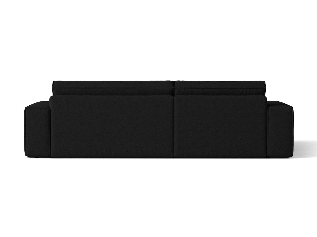 Jodie Ecksofa links mit Schlaffunktion und Stauraumbox 3 Sitzer in Black-Megan präsentiert im Onlineshop von KAQTU Design AG. Bettsofa links ist von Micadoni