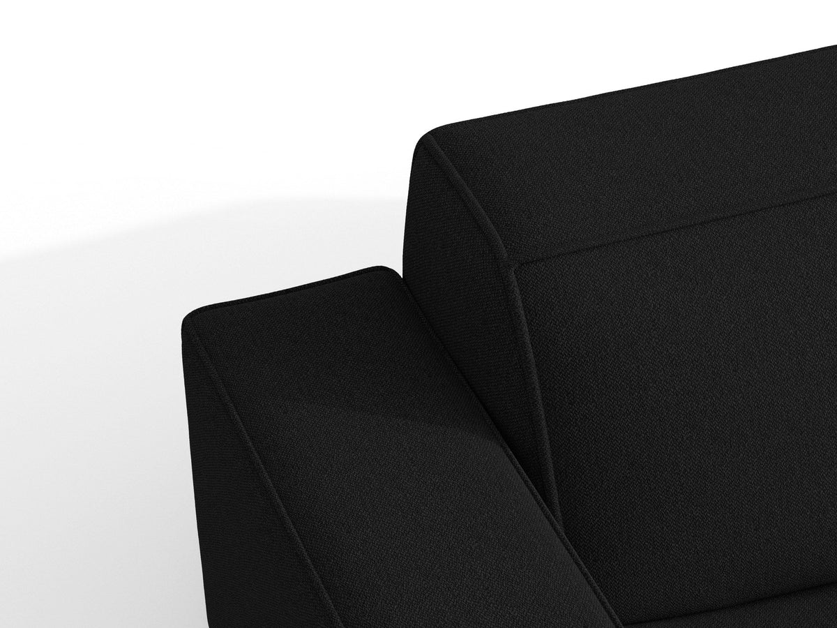 Jodie Ecksofa links mit Schlaffunktion und Stauraumbox 3 Sitzer in Black-Megan präsentiert im Onlineshop von KAQTU Design AG. Bettsofa links ist von Micadoni