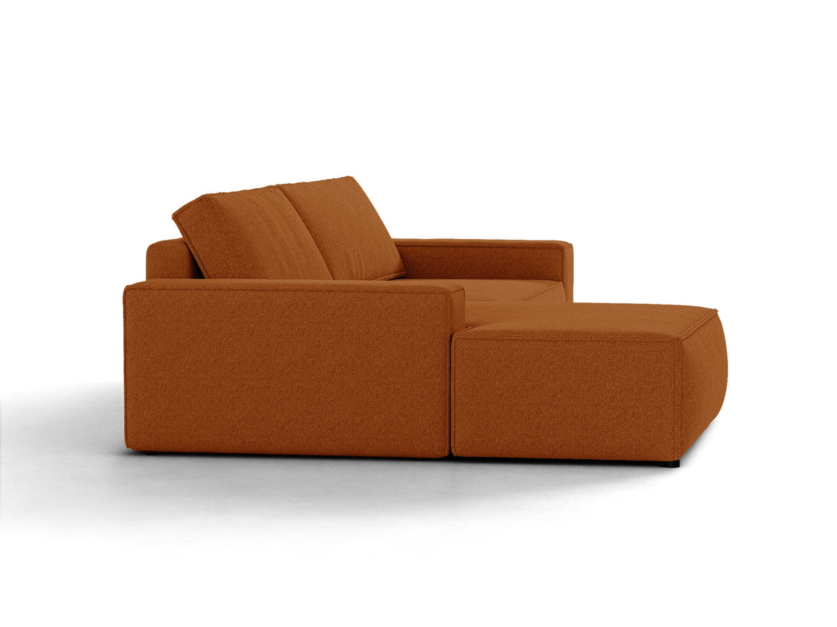 Jodie Ecksofa links mit Schlaffunktion und Stauraumbox 3 Sitzer in Terracotta-Megan präsentiert im Onlineshop von KAQTU Design AG. Bettsofa links ist von Micadoni