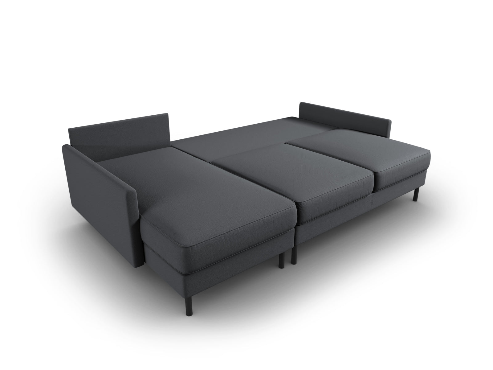 Scott Ecksofa links mit Schlaffunktion Stauraum 5 Sitzer in Dark Grey präsentiert im Onlineshop von KAQTU Design AG. Ecksofa links ist von Micadoni