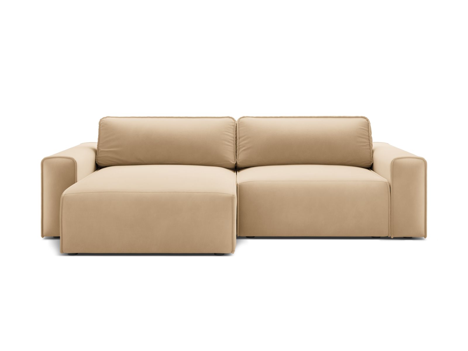 3-Sitzer Ecksofa links mit Schlaffunktion und Stauraum Victor in Nude-Paris präsentiert im Onlineshop von KAQTU Design AG. Bettsofa links ist von Micadoni