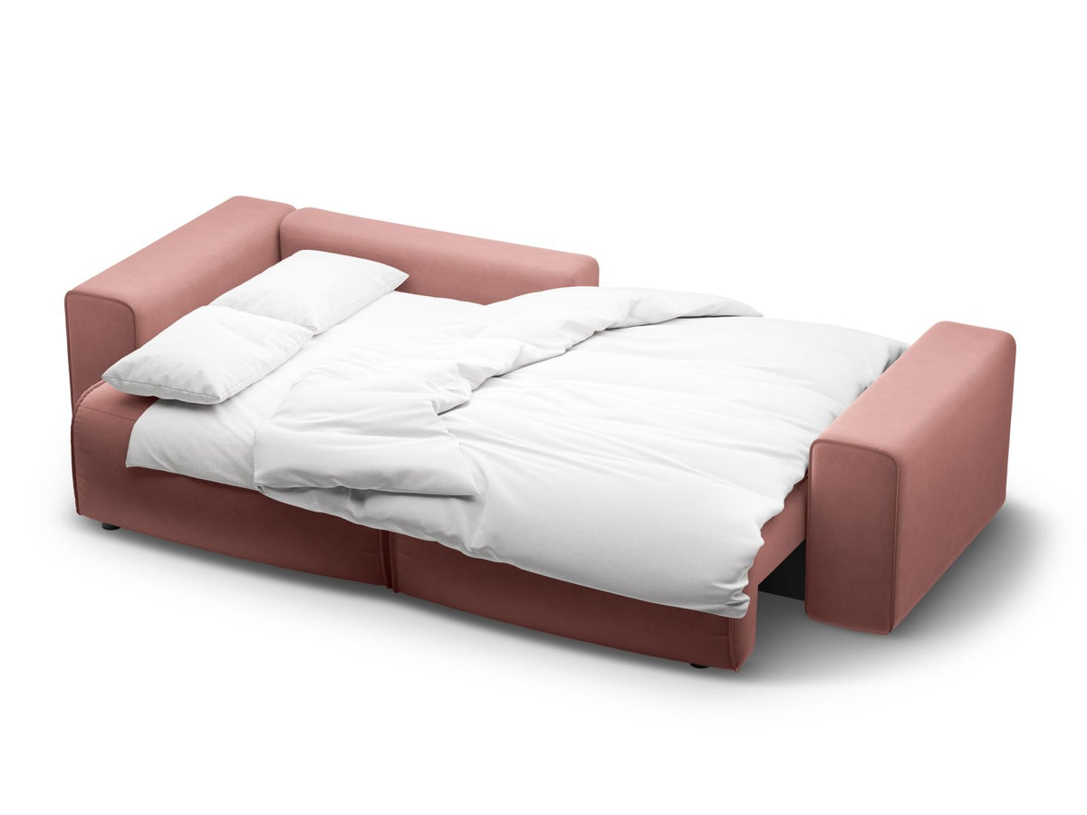 3-Sitzer Ecksofa links mit Schlaffunktion und Stauraum Victor in Pink-Paris präsentiert im Onlineshop von KAQTU Design AG. Bettsofa links ist von Micadoni