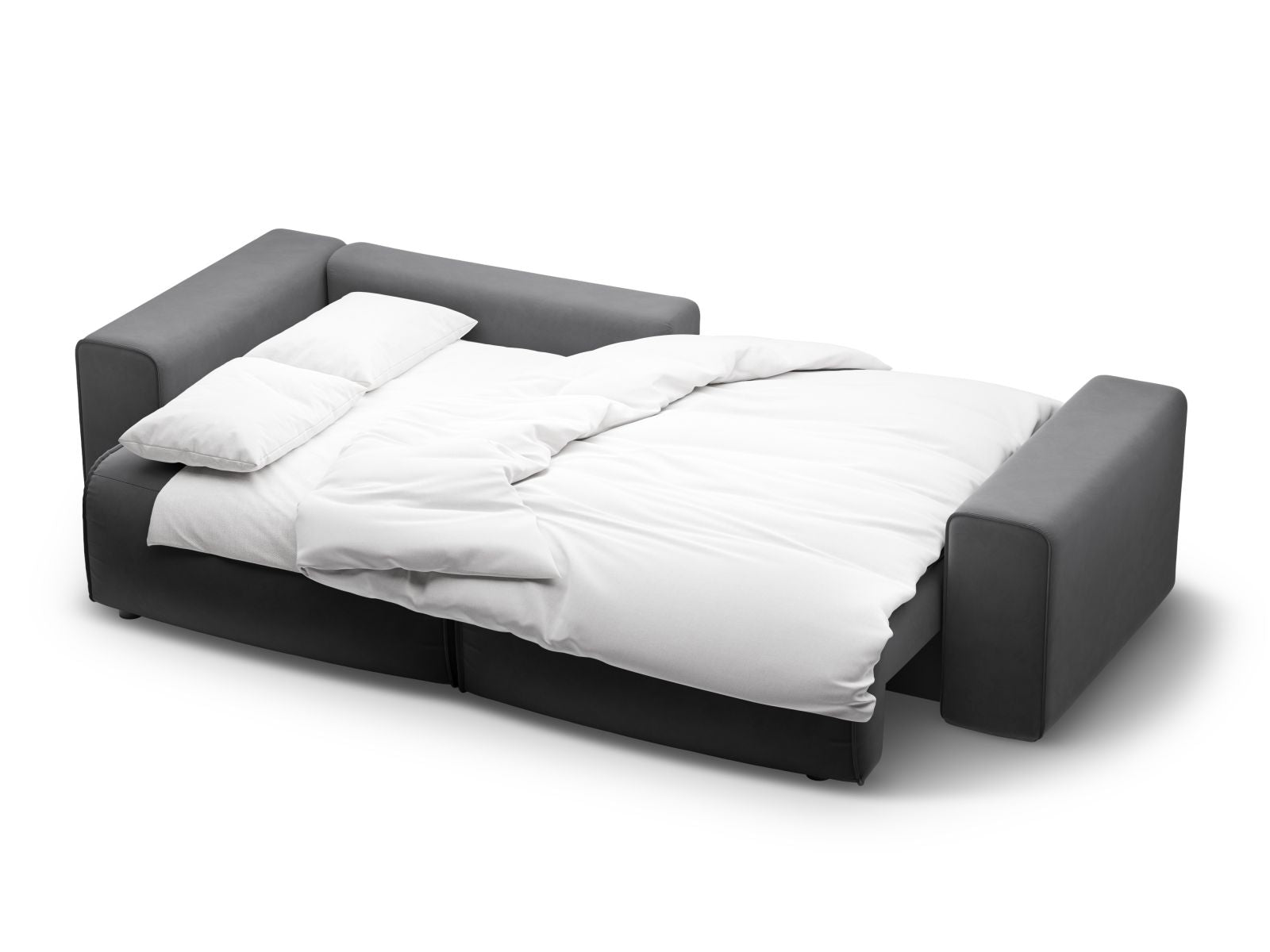 Elegantes 3-Sitzer Ecksofa Victor in Grau, linksseitig, mit komfortabler Schlaffunktion und praktischem Stauraum für Ihr Zuhause.